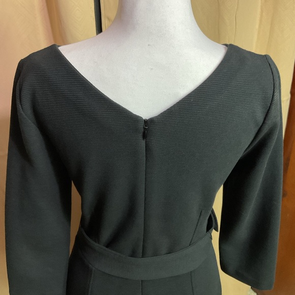 Boden Margie Ottoman Black Long Sleeve Belted Dress - Picture 9 of 13